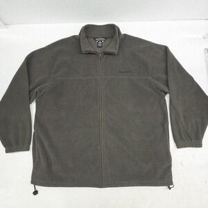 Vintage Remington Full Zip Fleece Jacket Forest Green Zip Cold Weather Men's 2XL